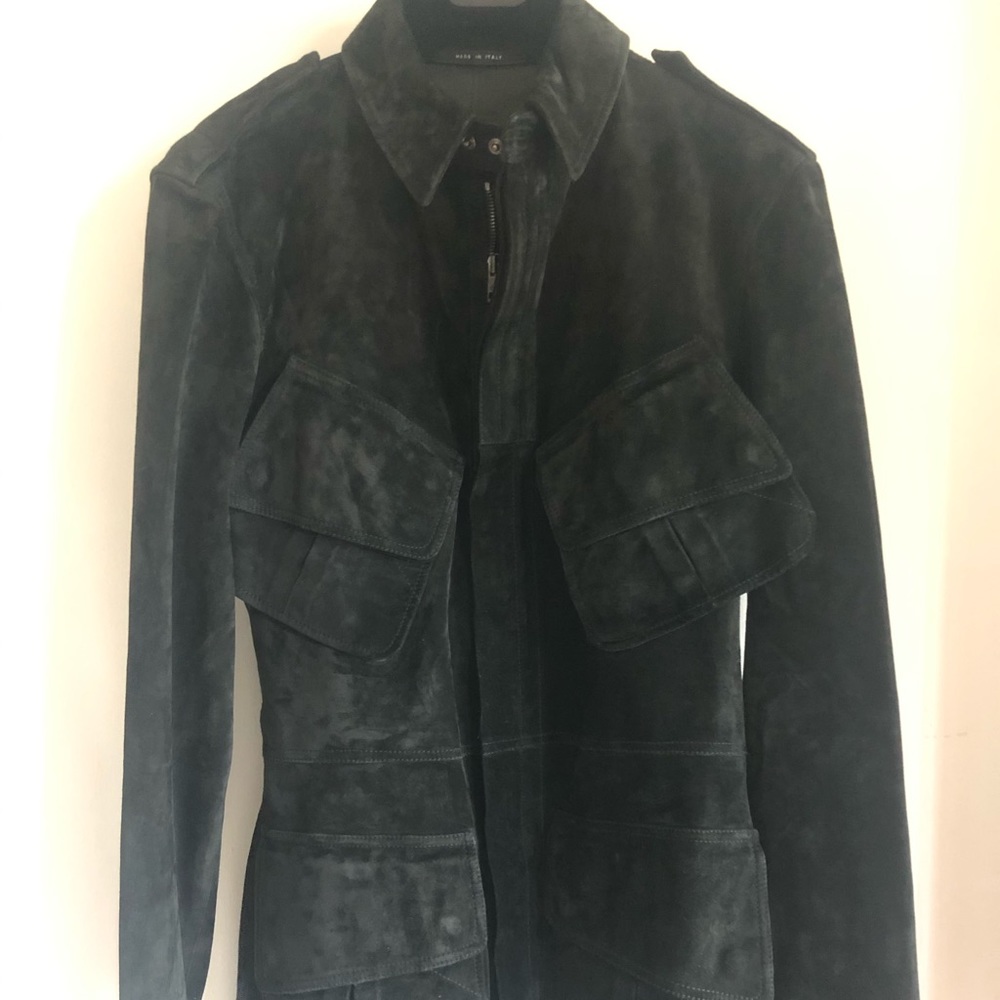 Gucci Suede Belted Safari Jacket Size 46 IT
